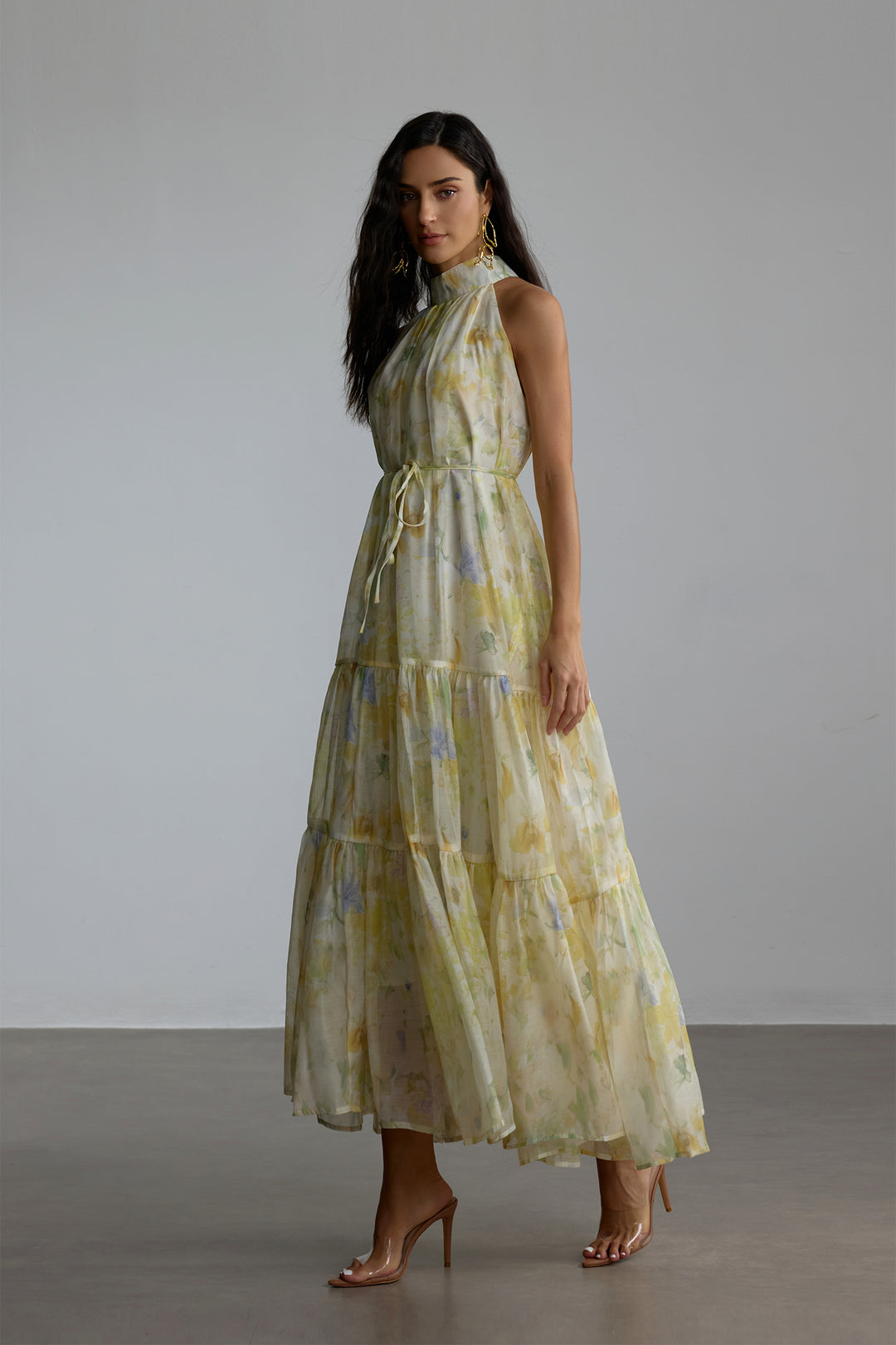Seitentaschen am Fiona Maxikleid - KYMA