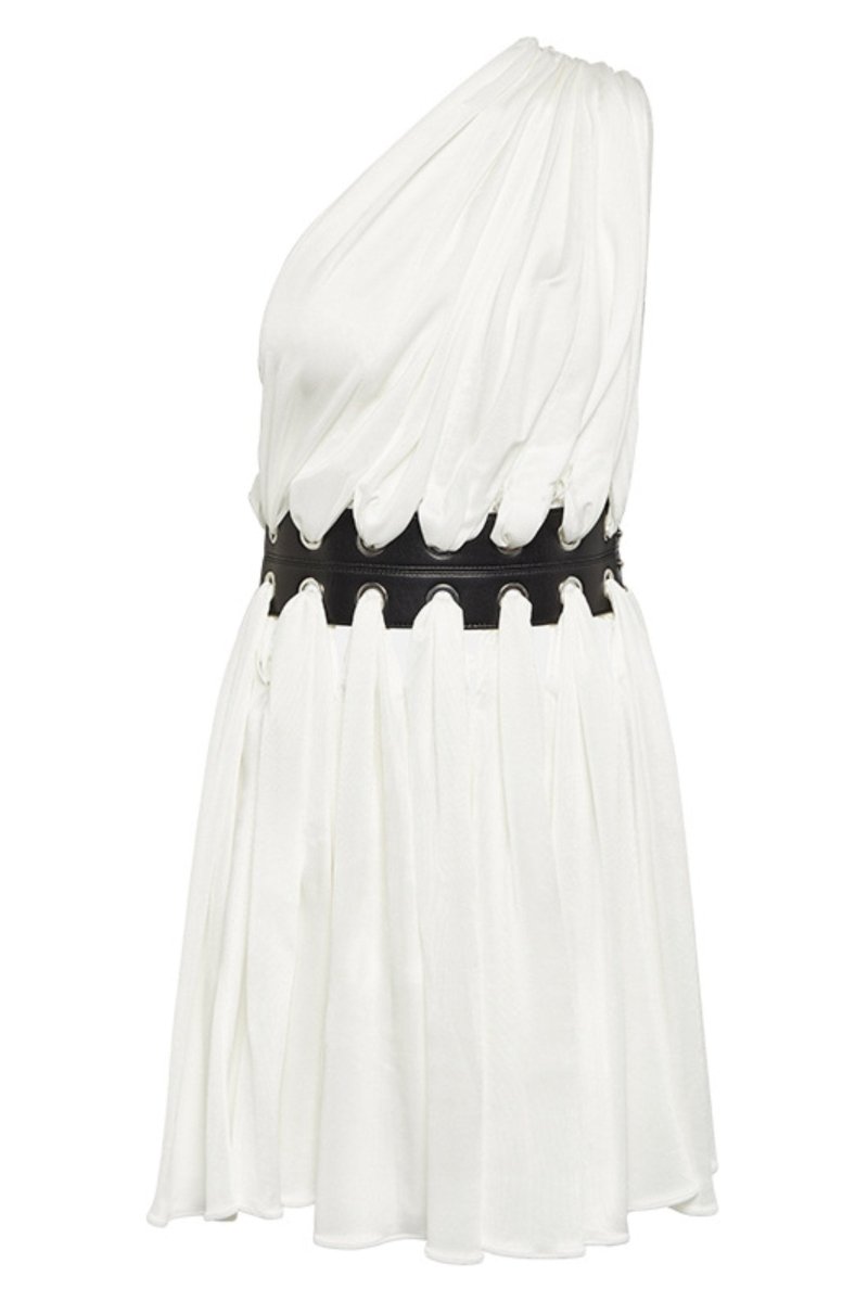 Gemma Belted One-Shoulder Mini Dress - KYMA - Kleid drapiert