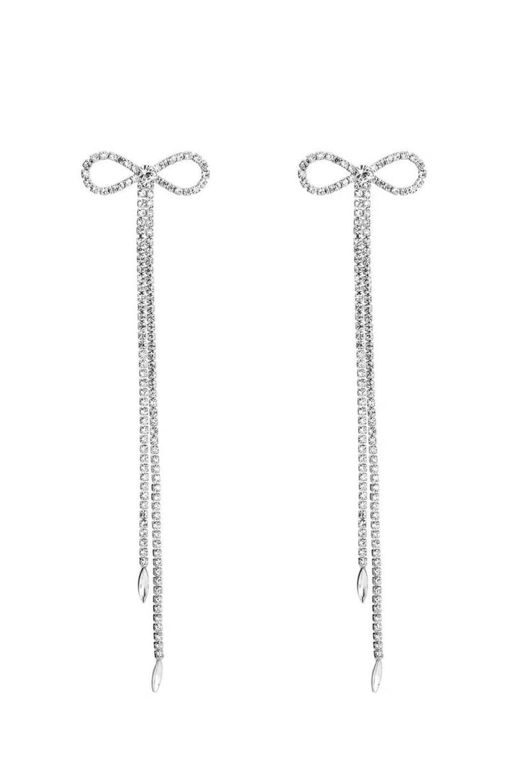 Diamante Bowknot Quasten-Ohrringe - KYMA - Gesamtansicht