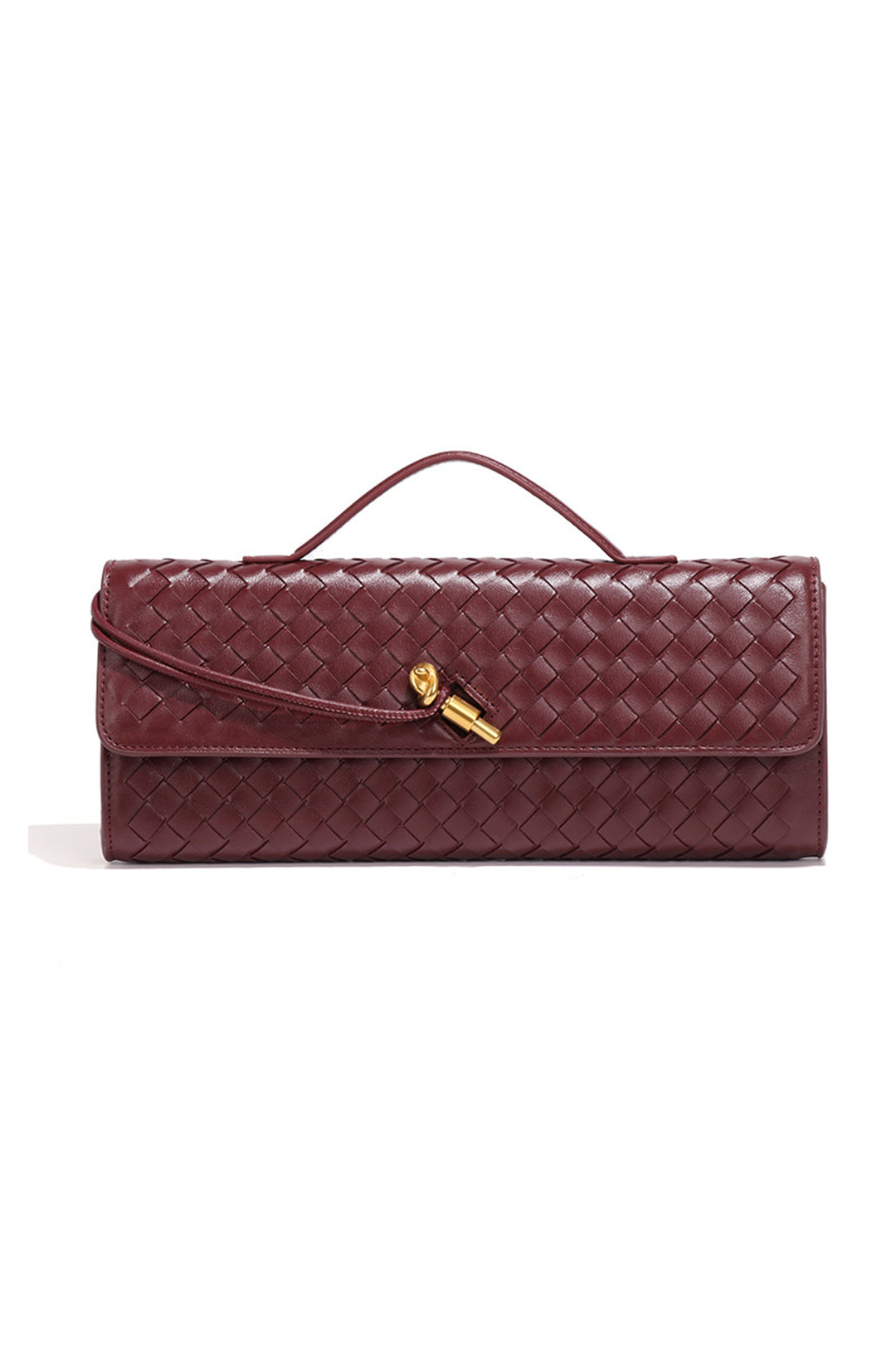 Gewebte Leder Clutch Tasche aus PU-Leder - KYMA