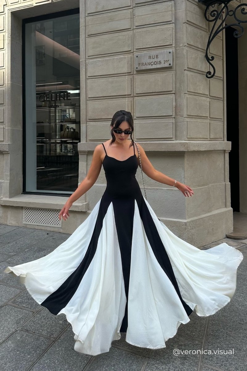 Griselda eleganter Maxikleid mit Farbblock für Damen - Sommerlich - KYMA