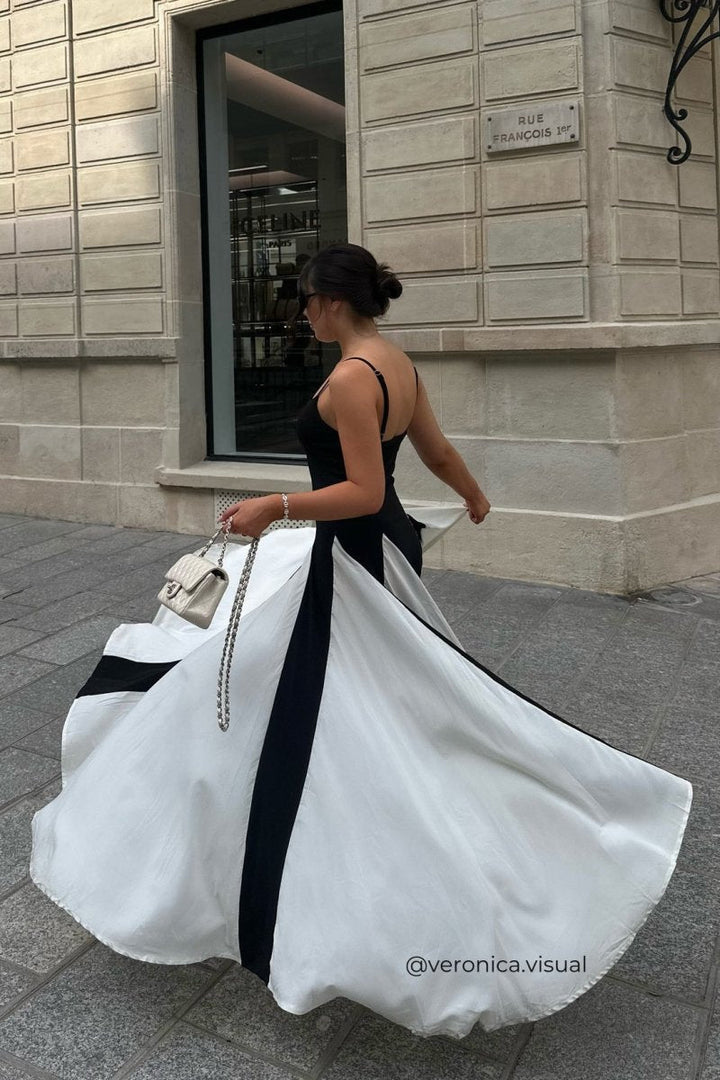 Griselda eleganter Maxikleid mit Farbblock für Damen - Abendmode - KYMA