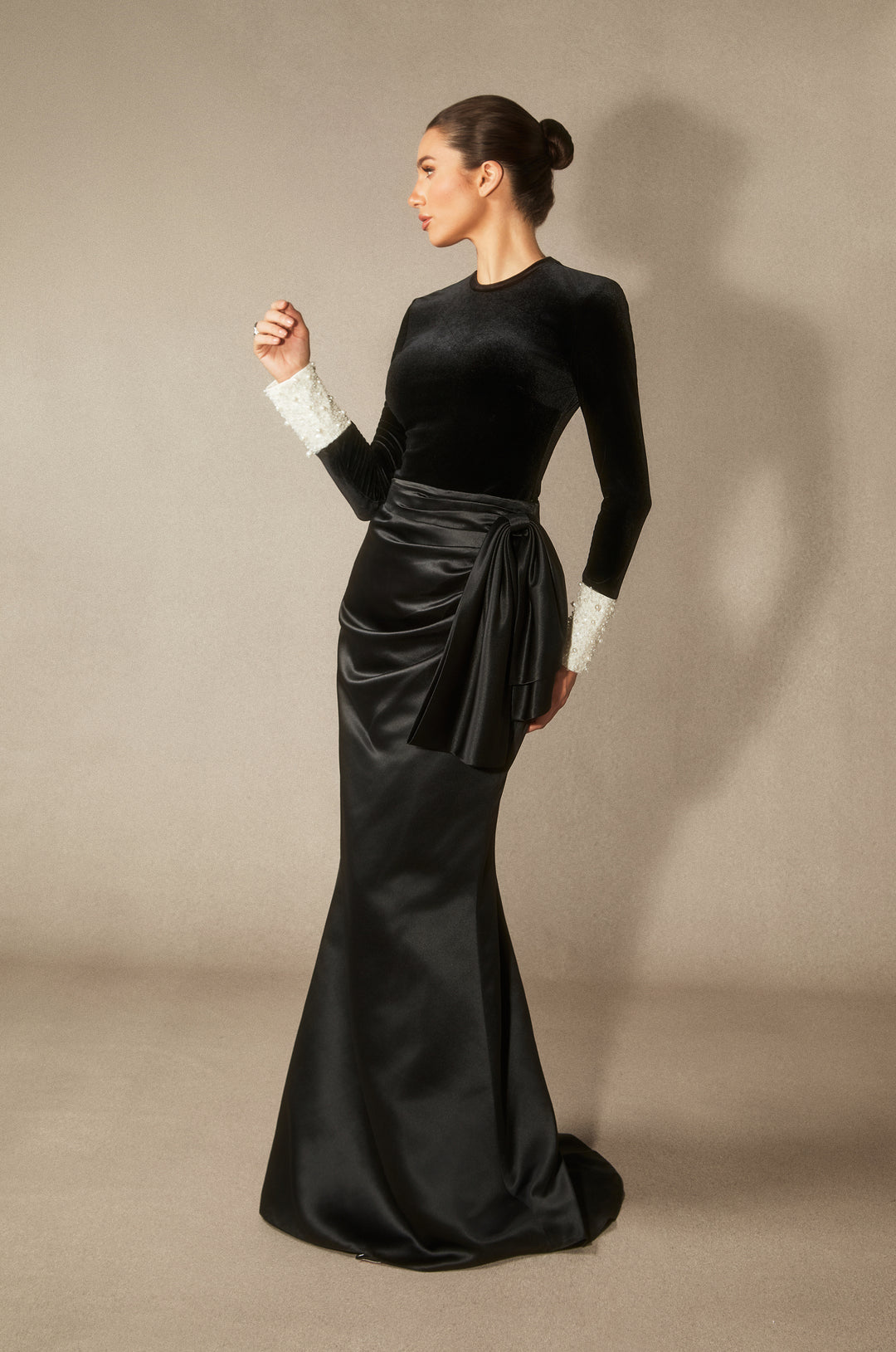 Hilary Maxikleid Set Stoffdetail - KYMA