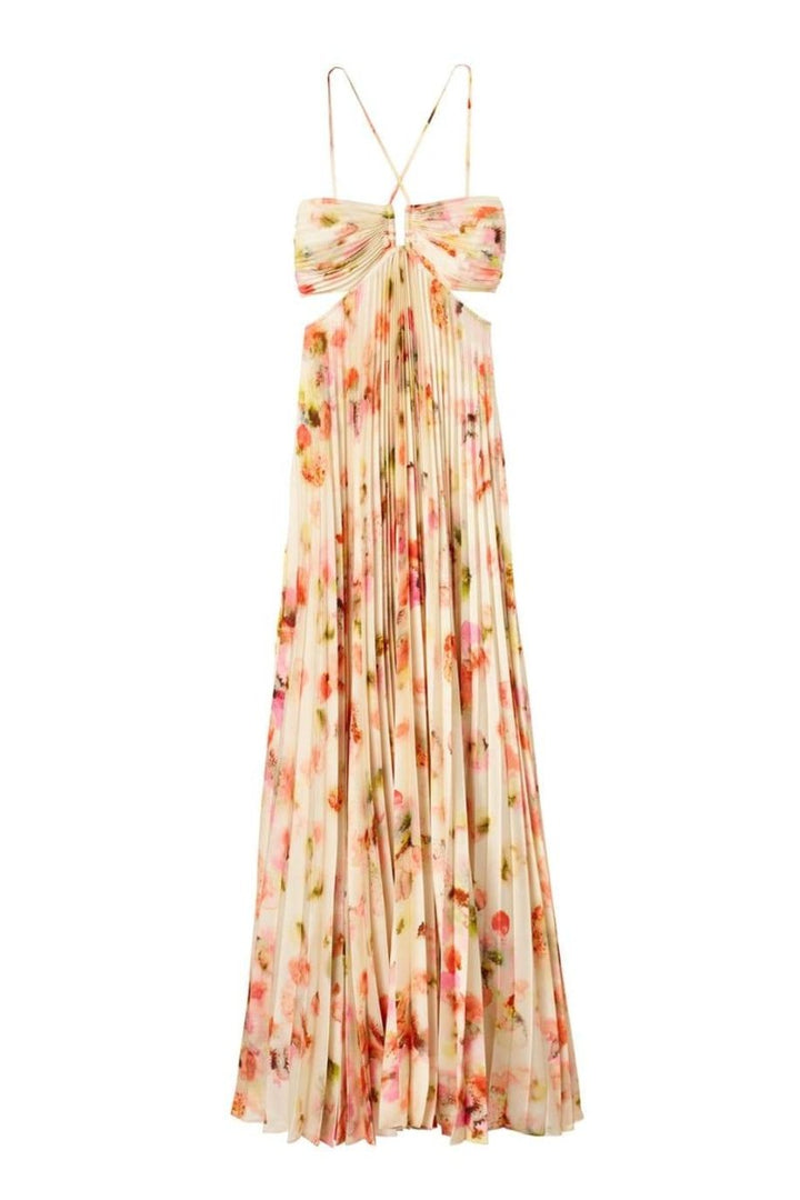 Leila figurbetontes Maxikleid mit Cut-Outs Damen - Tragefoto - KYMA