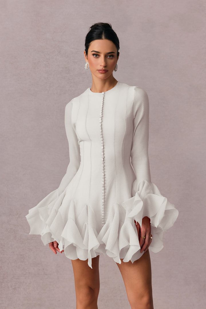 Leila halbtransparentes ausgestelltes Minikleid - KYMA