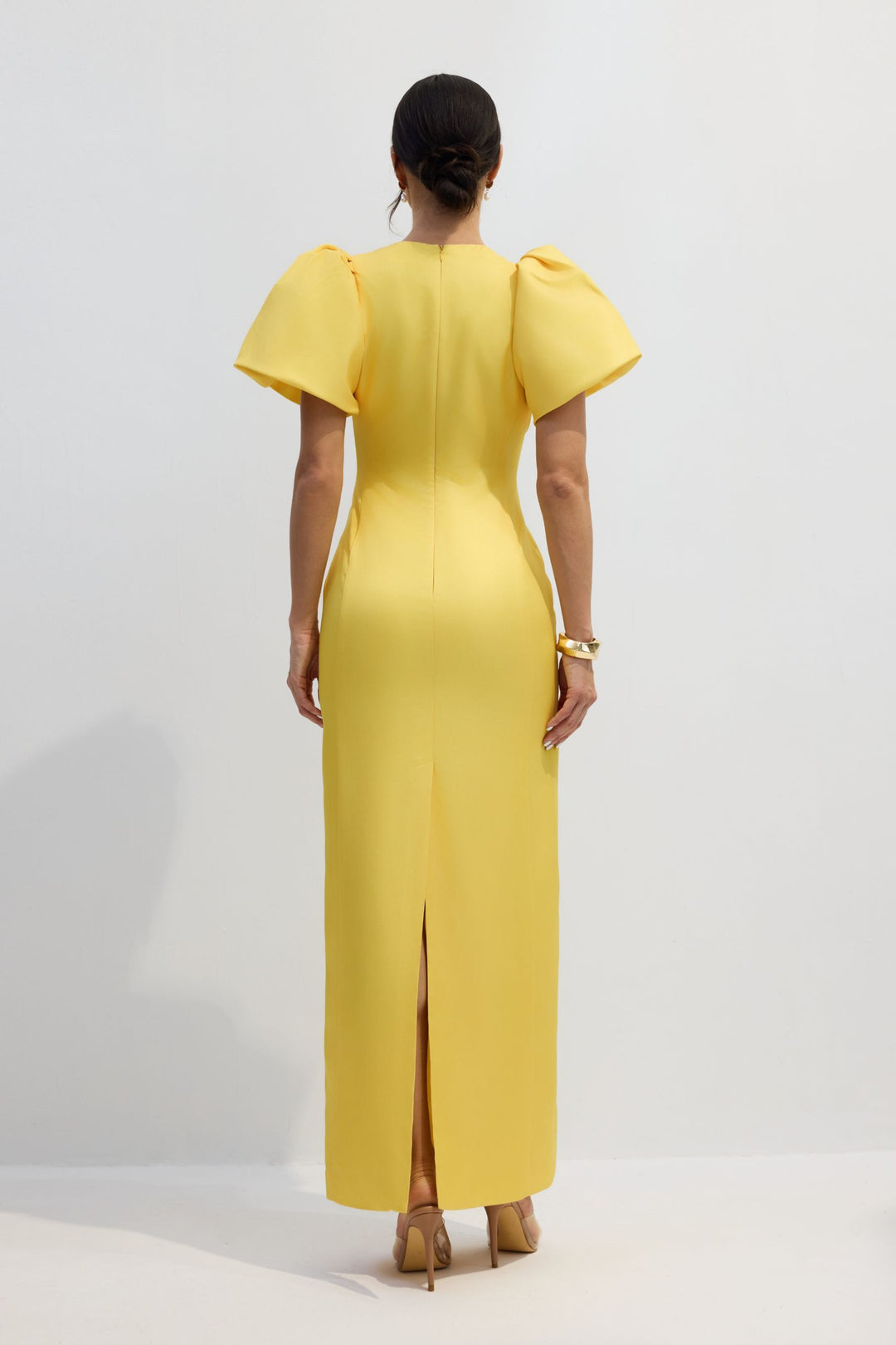 Lorraine elegantes geblümtes Maxikleid mit Schlitz für Damen – KYMA