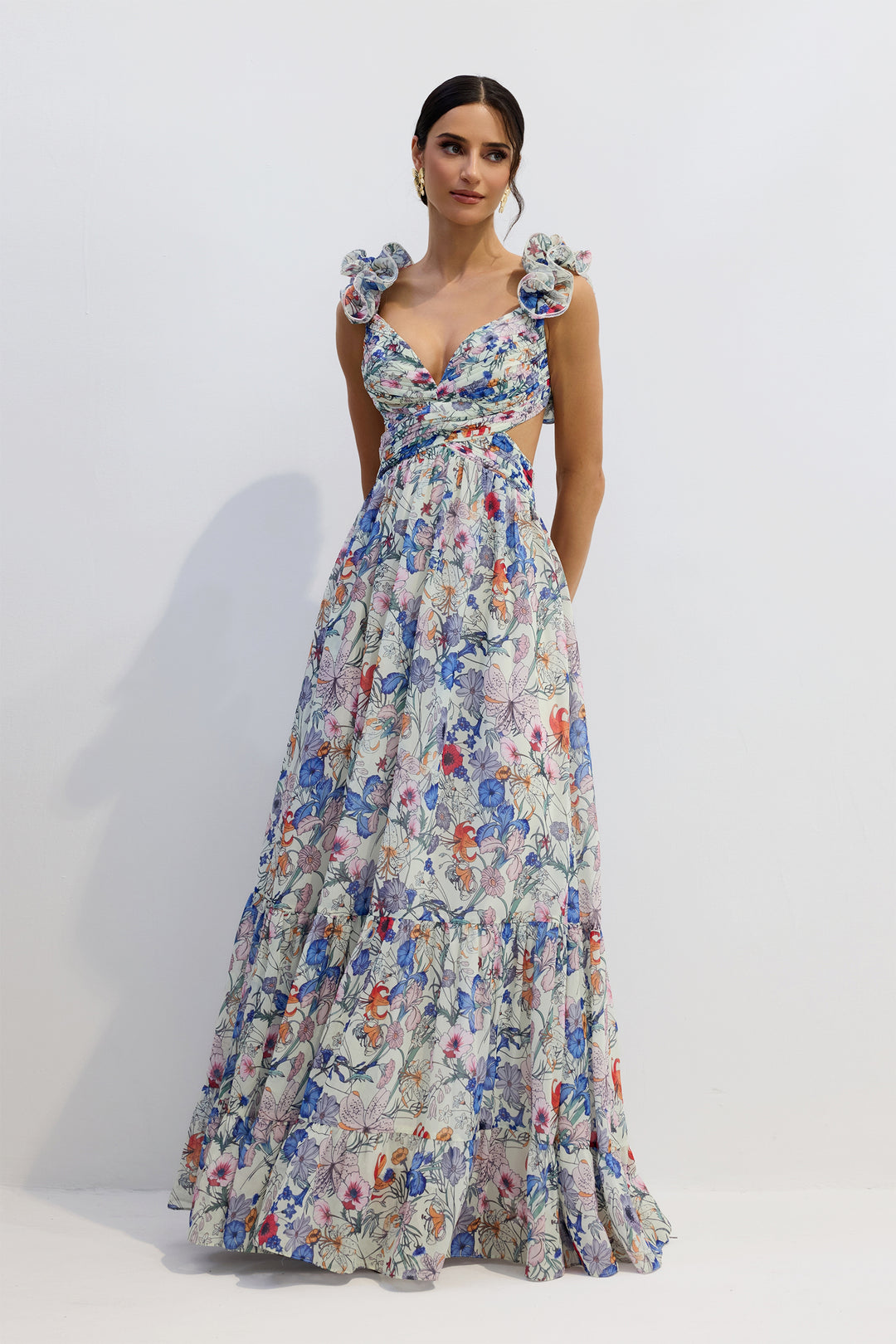 Fließender Chiffon des Marissa Kleides - KYMA