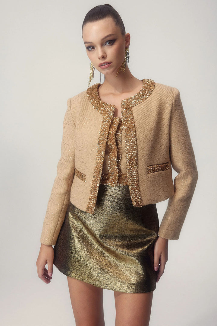 Megan Pailletten Strick Zweiteiler Set - KYMA