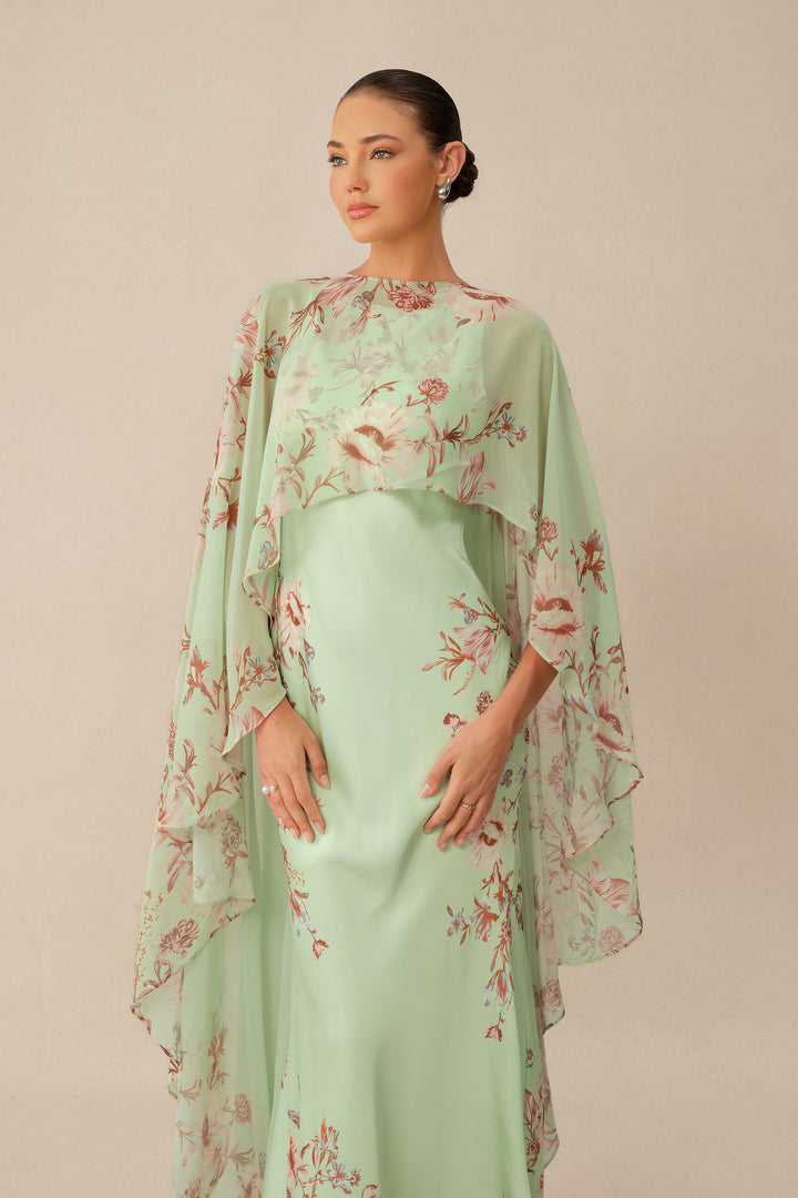 Maßangaben für das mintgrüne Blumenkleid