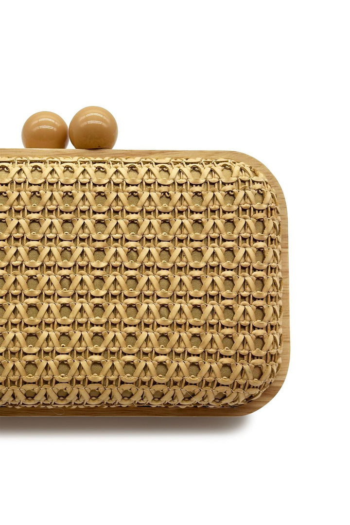 Stroh-Clutch mit Sonnenbrille und Hut - KYMA