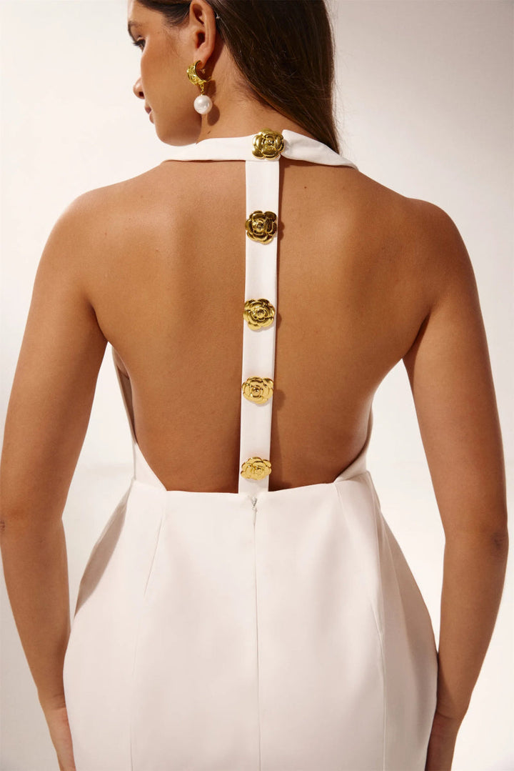 Detail des unsichtbaren Reißverschlusses am Rebecca Kleid - KYMA