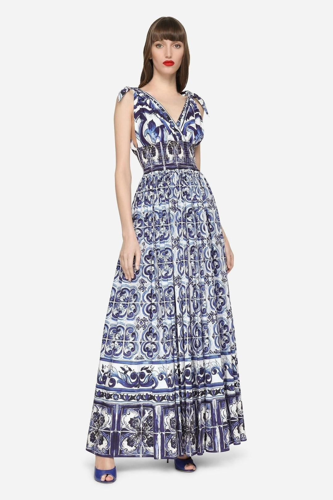 Sibyl fließendes Maxikleid mit Blumenprint – KYMA