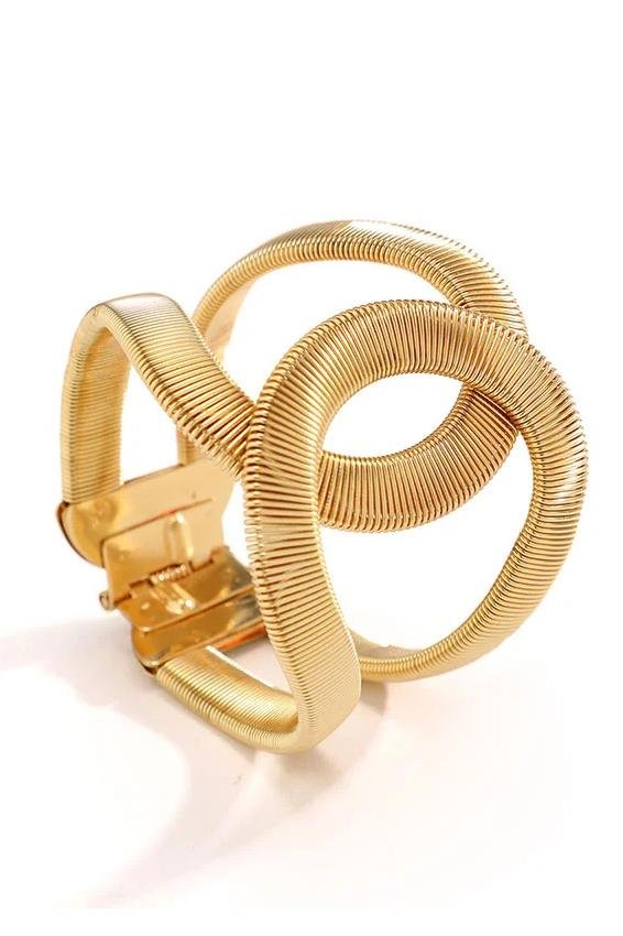 Geometrisches Armband mit Metallic-Textur - KYMA