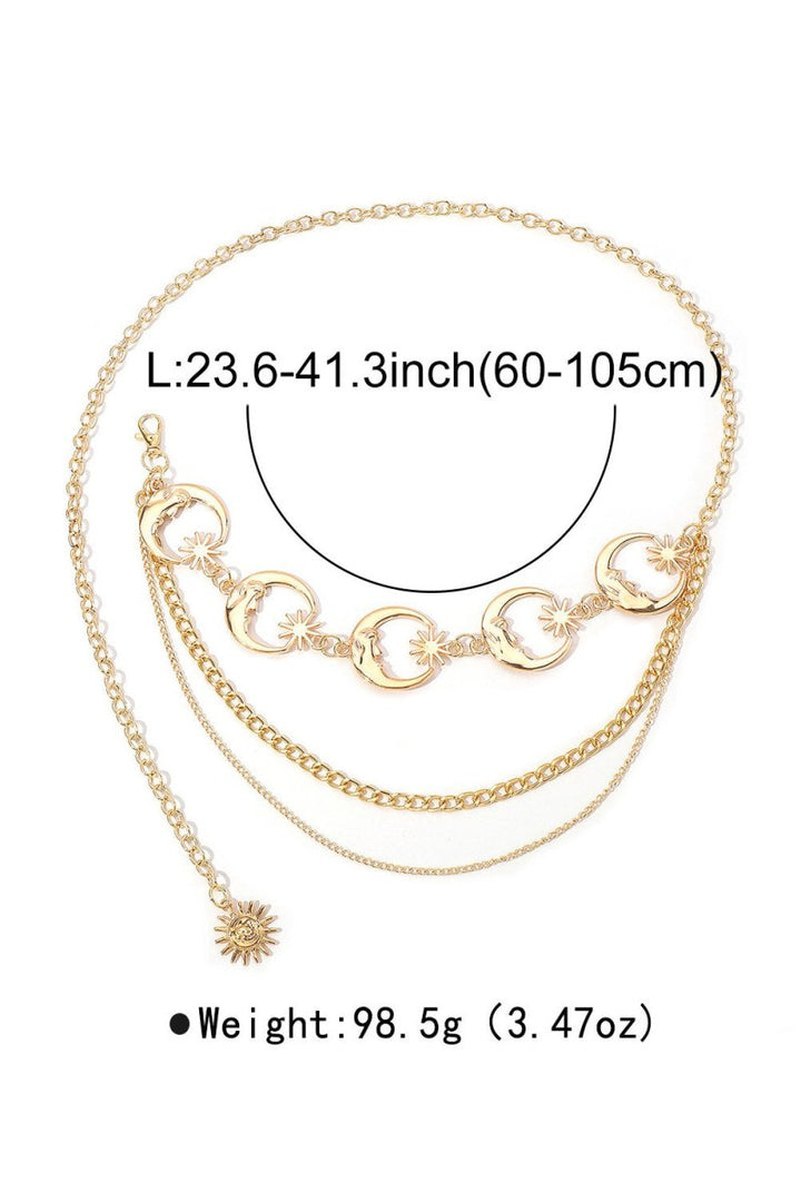 Taillenkette mit Mond und Sternmotiv, Kyma, Teilansicht