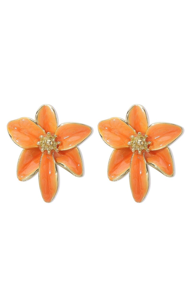 Vintage Emaille Blumenohrringe Detailansicht - KYMA