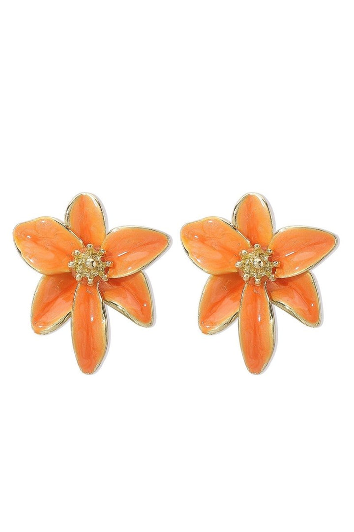 Vintage Emaille Blumenohrringe Detailansicht - KYMA