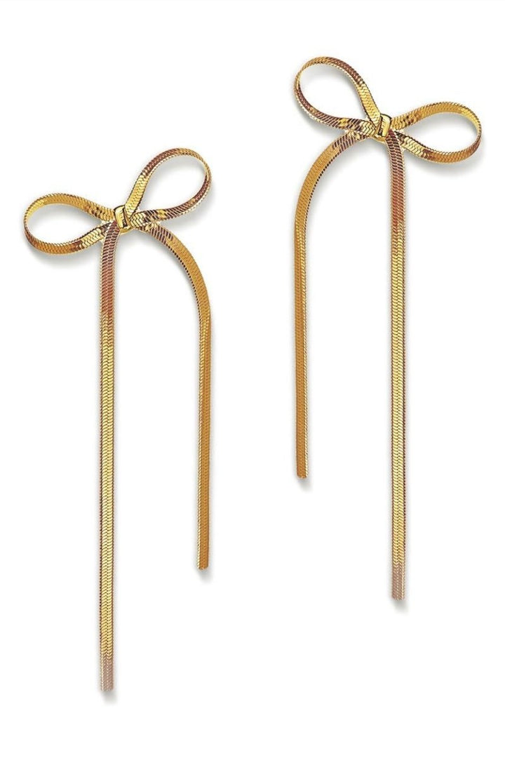 Ohrstecker aus Metall mit Schleife - KYMA